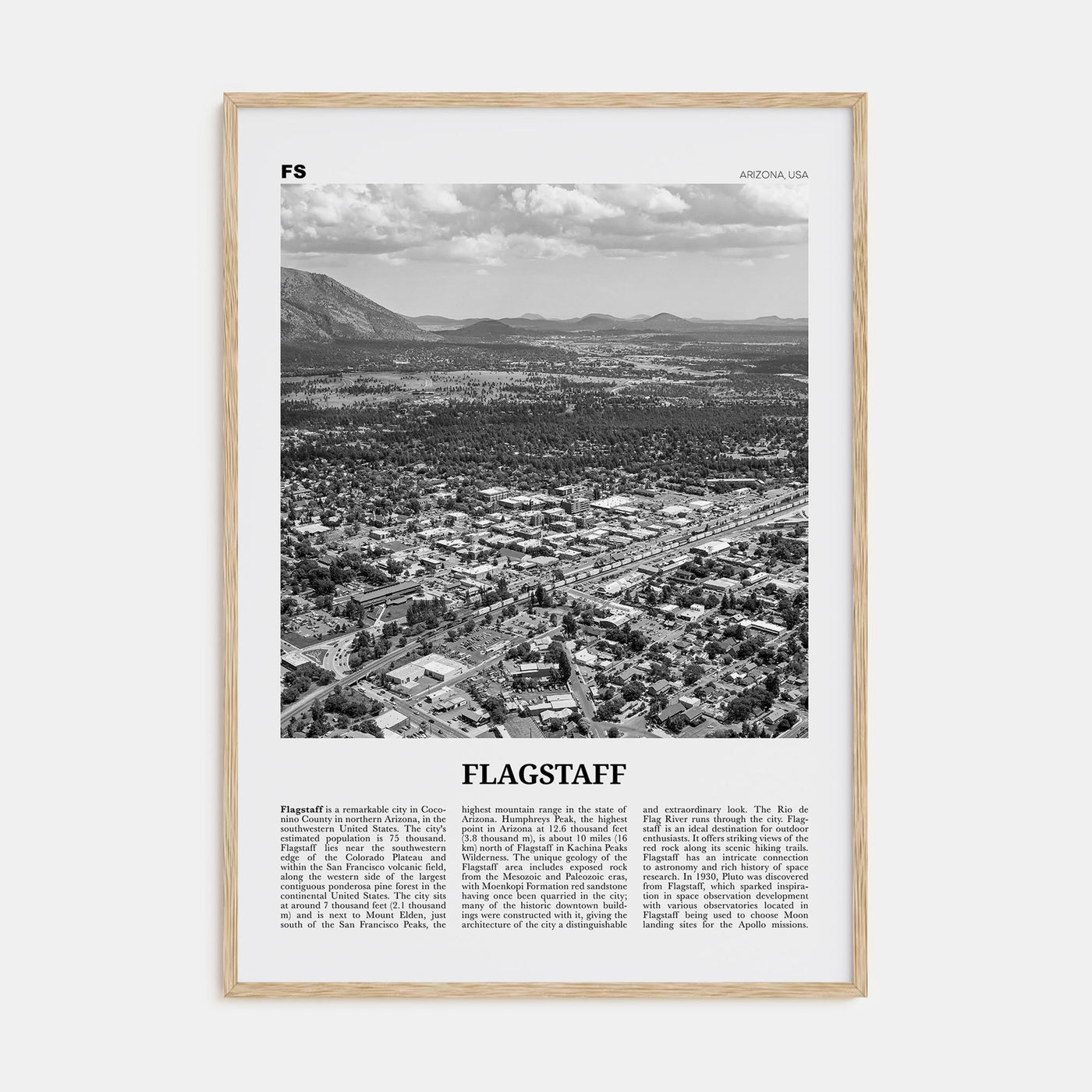 Flagstaff Travel B&W Poster