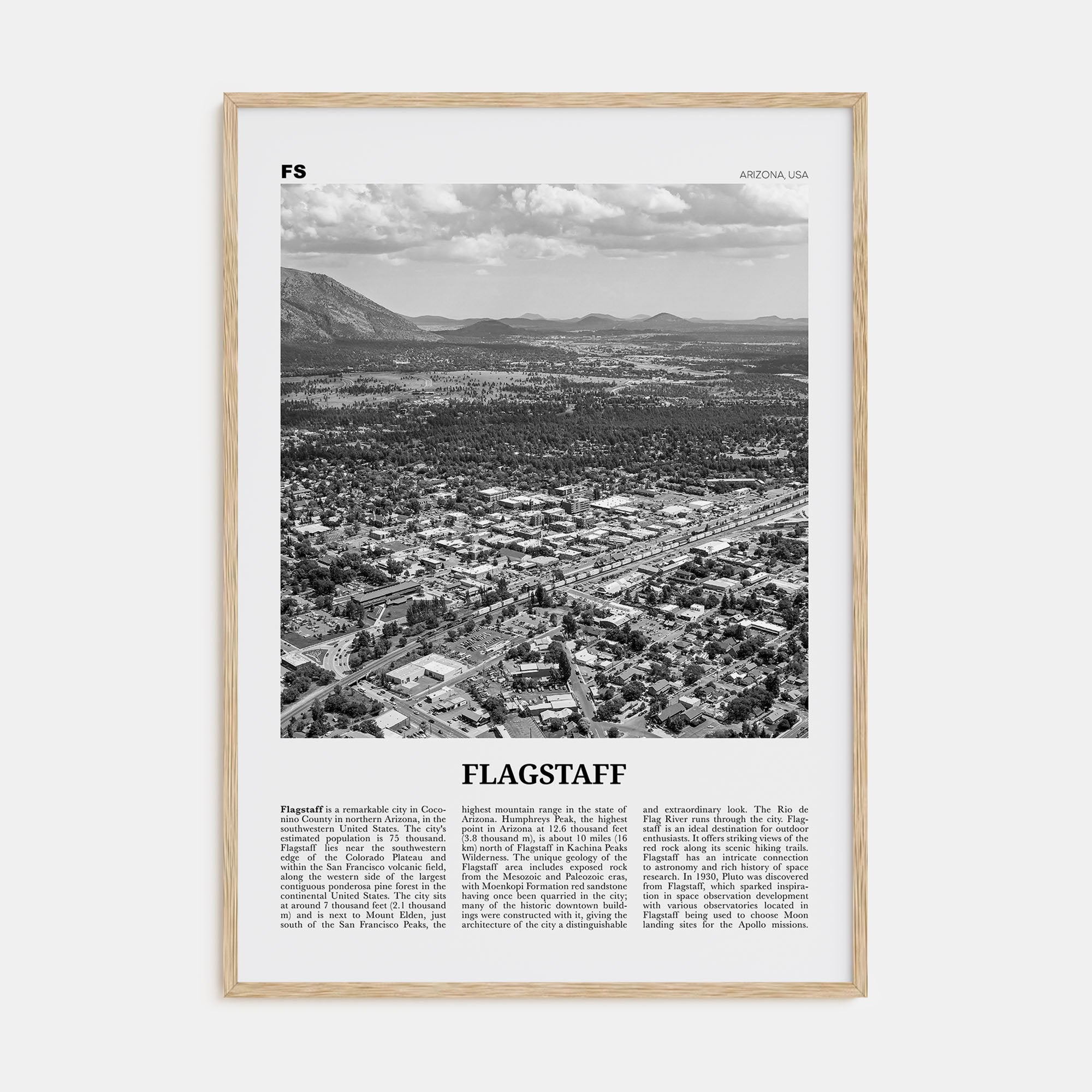 Flagstaff Travel B&W Poster