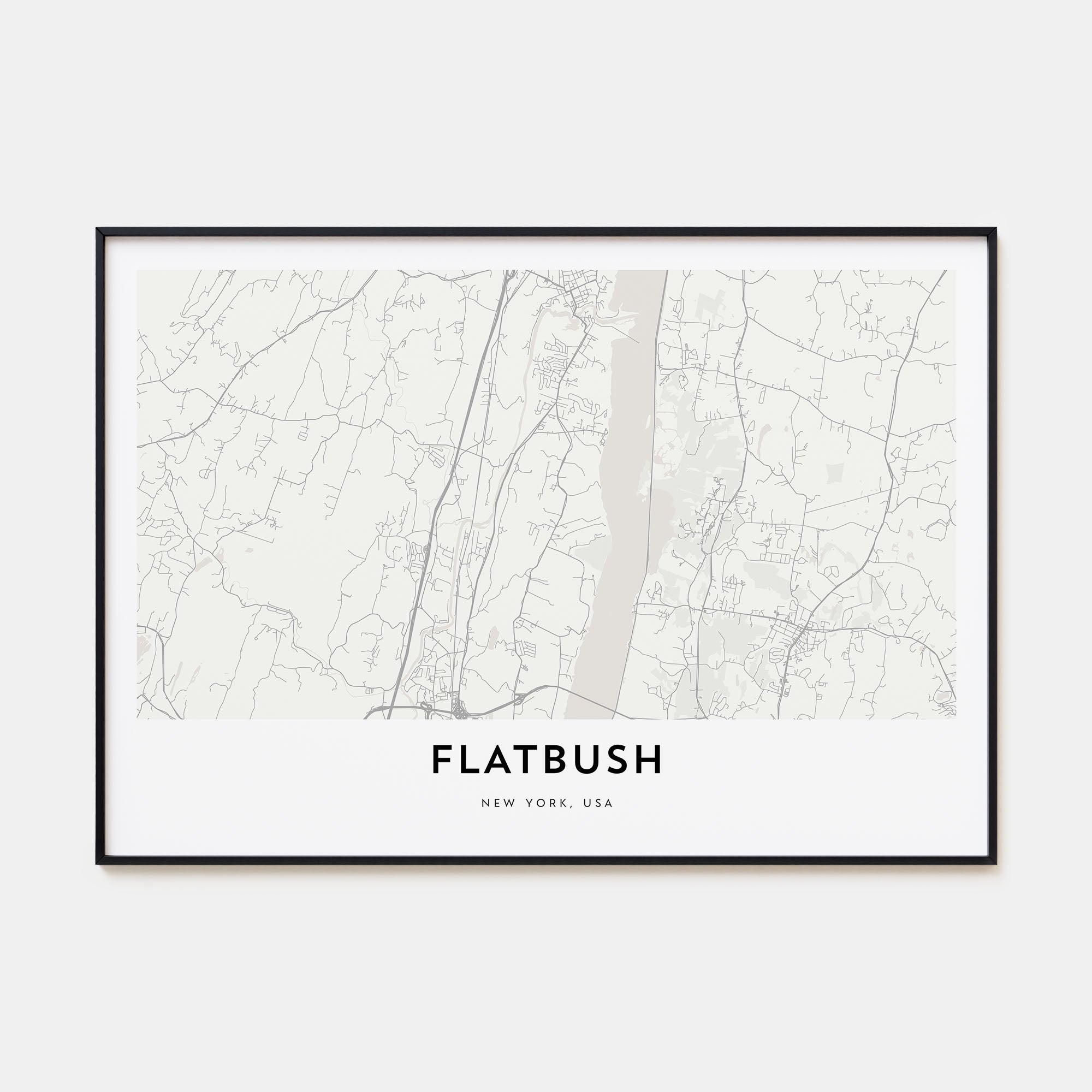 Flatbush Map Landscape Poster