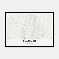 Flatbush Map Landscape Poster
