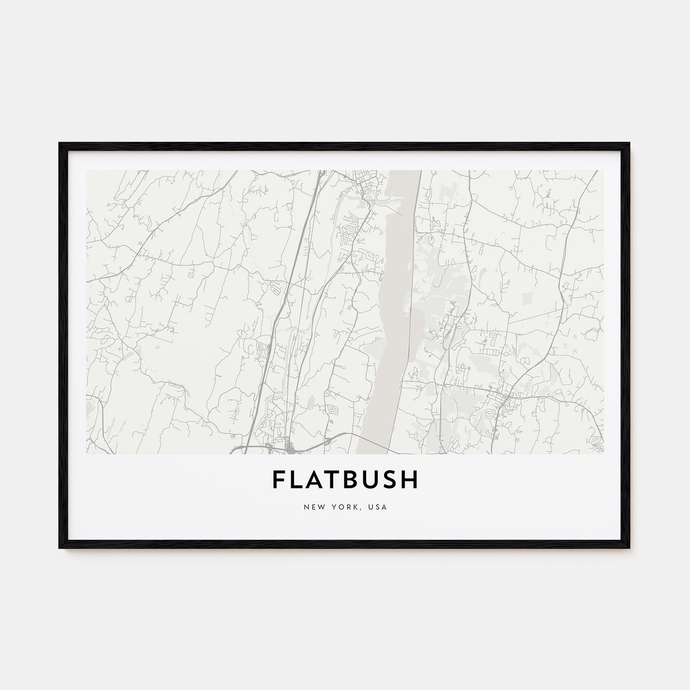 Flatbush Map Landscape Poster