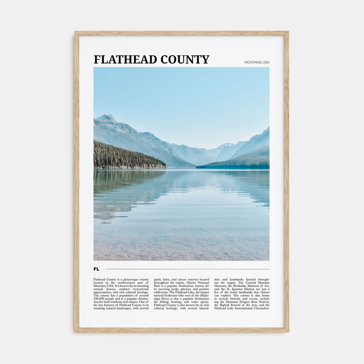 Flathead County Travel Color Poster