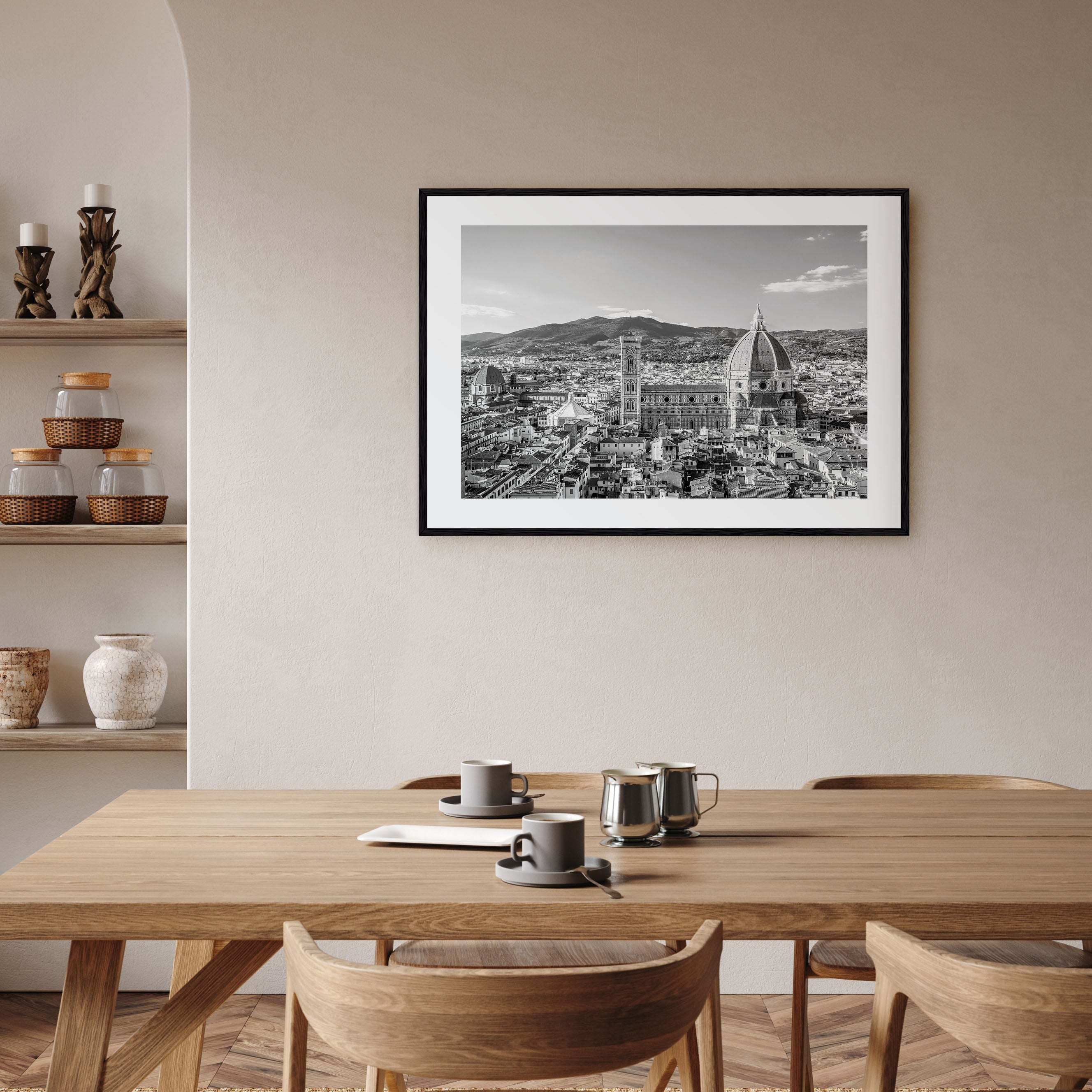 Florence Landscape B&W Poster