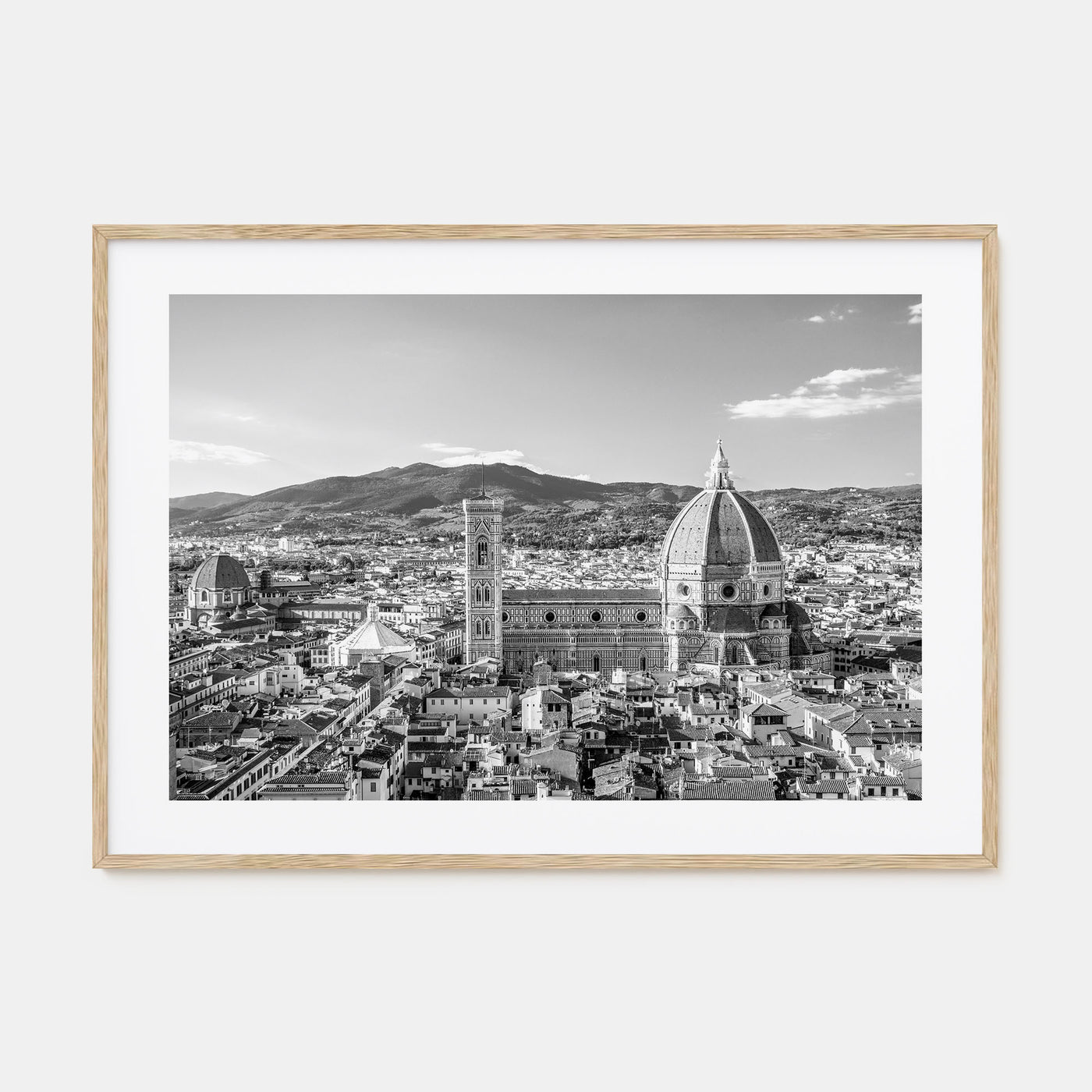 Florence Landscape B&W Poster