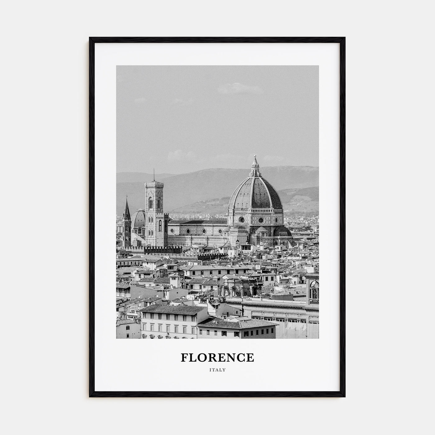 Florence Portrait B&W No 3 Poster