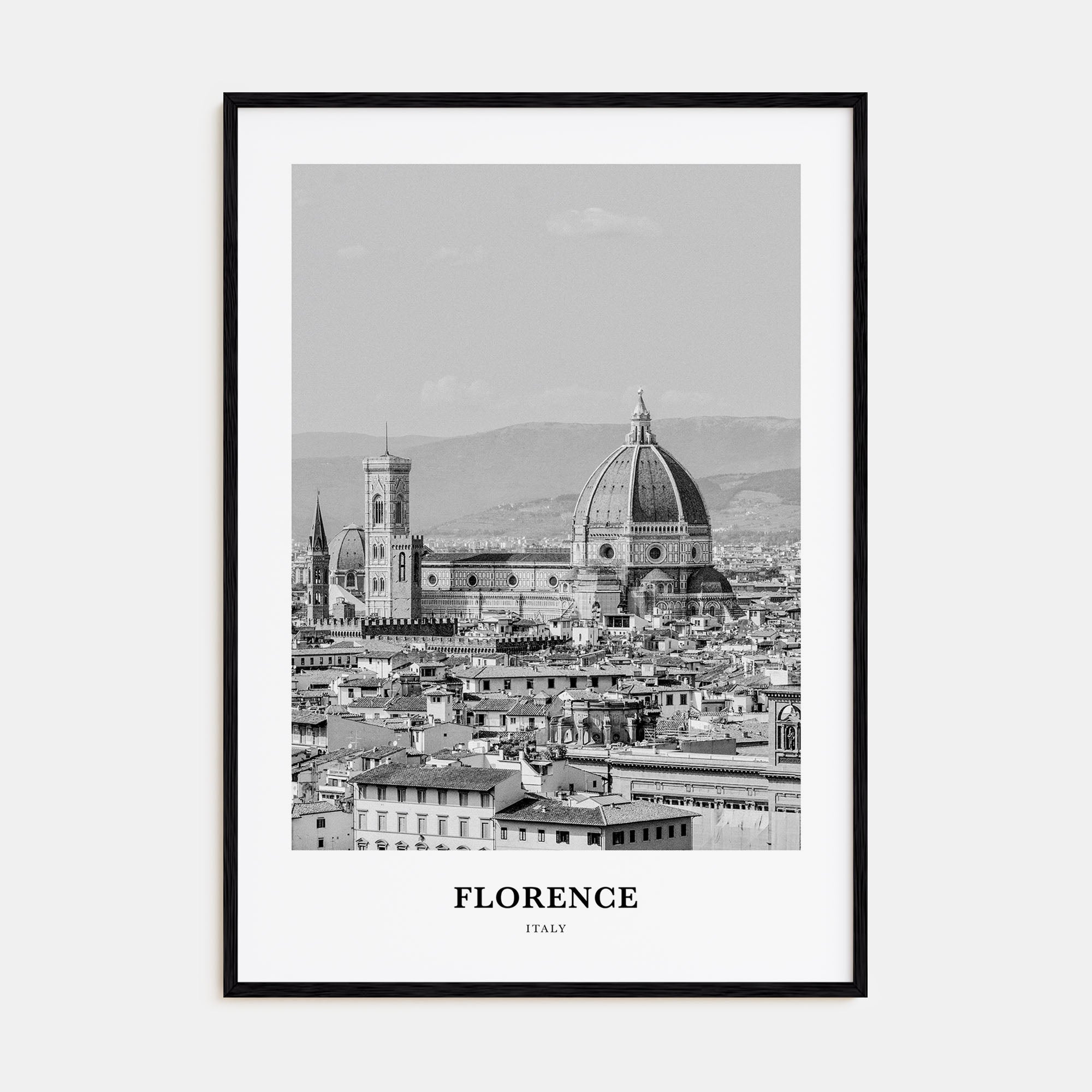 Florence Portrait B&W No 3 Poster