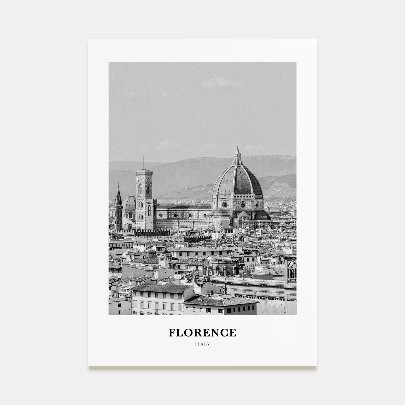 Florence Portrait B&W No 3 Poster