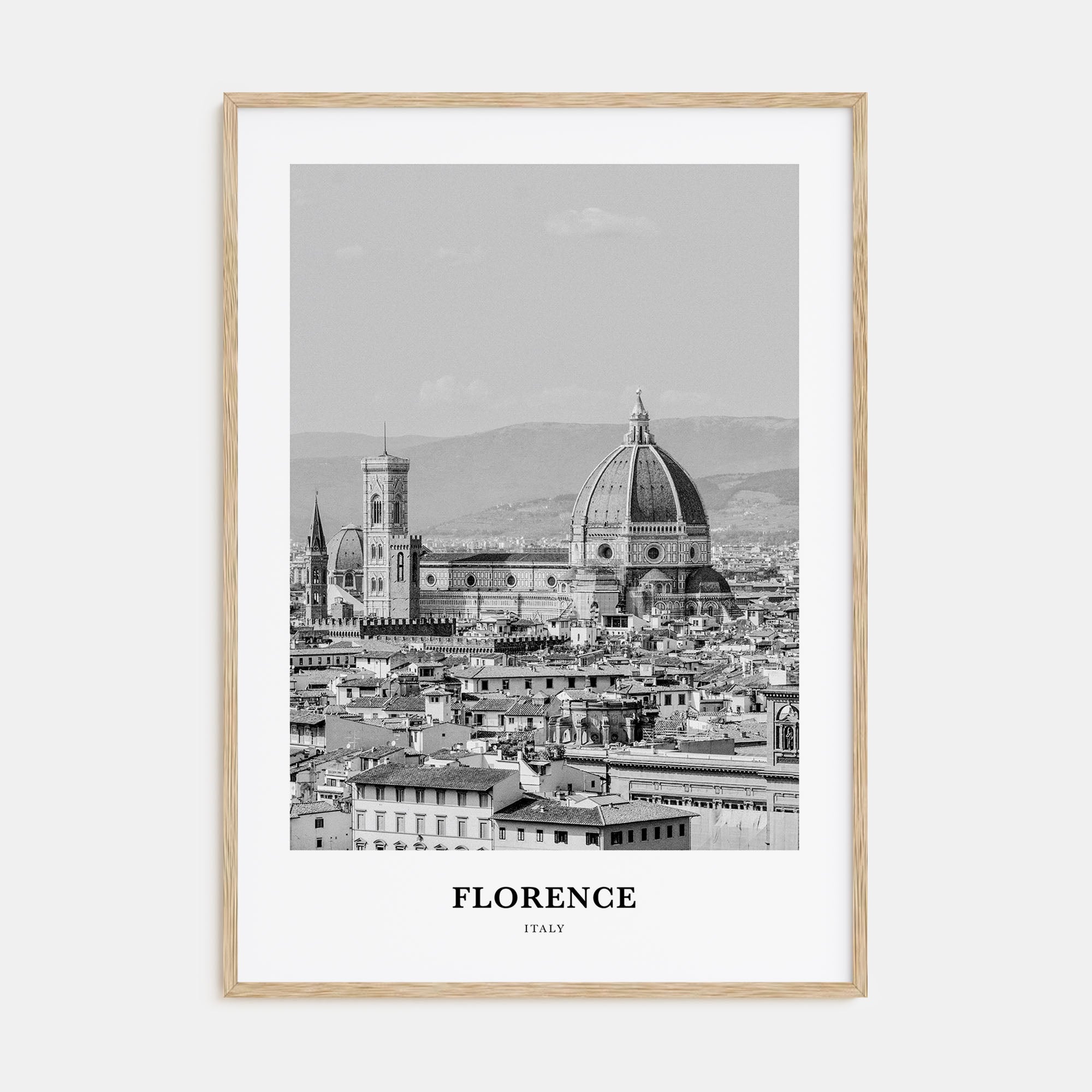 Florence Portrait B&W No 3 Poster