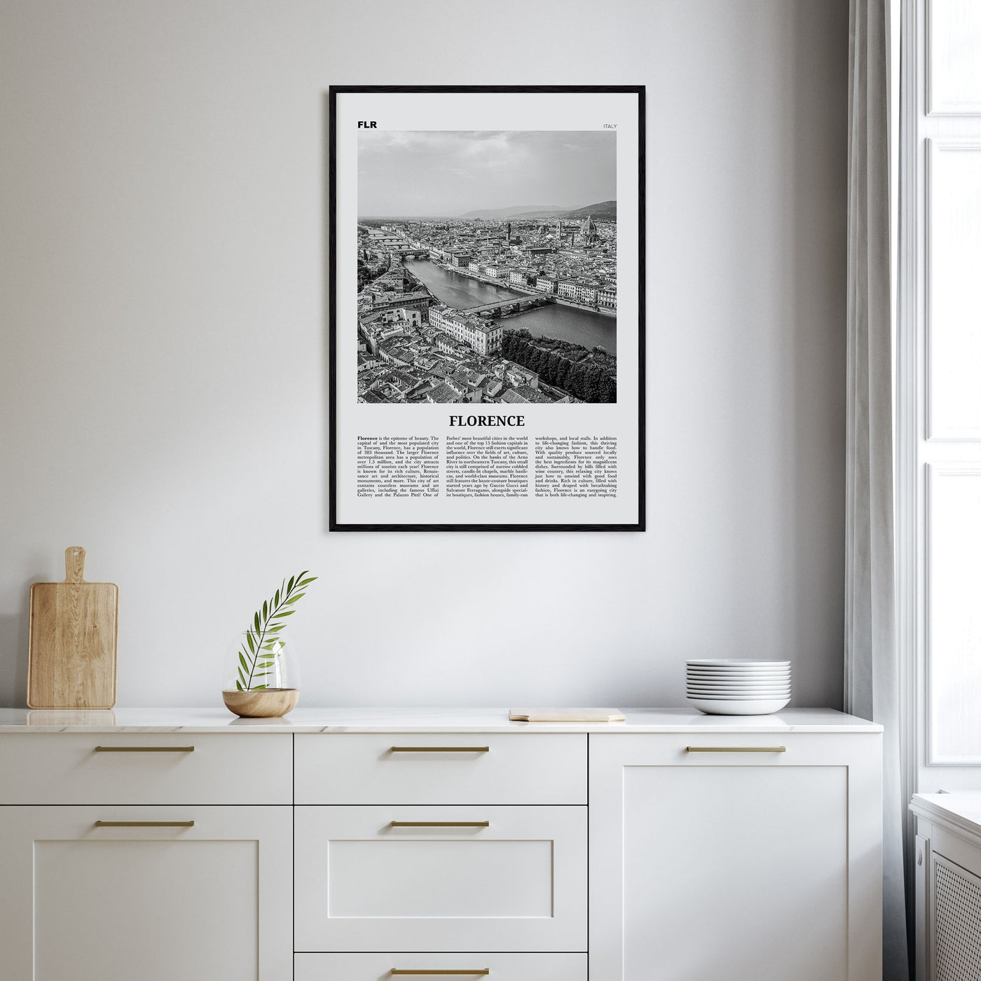 Florence Travel B&W No 2 Poster