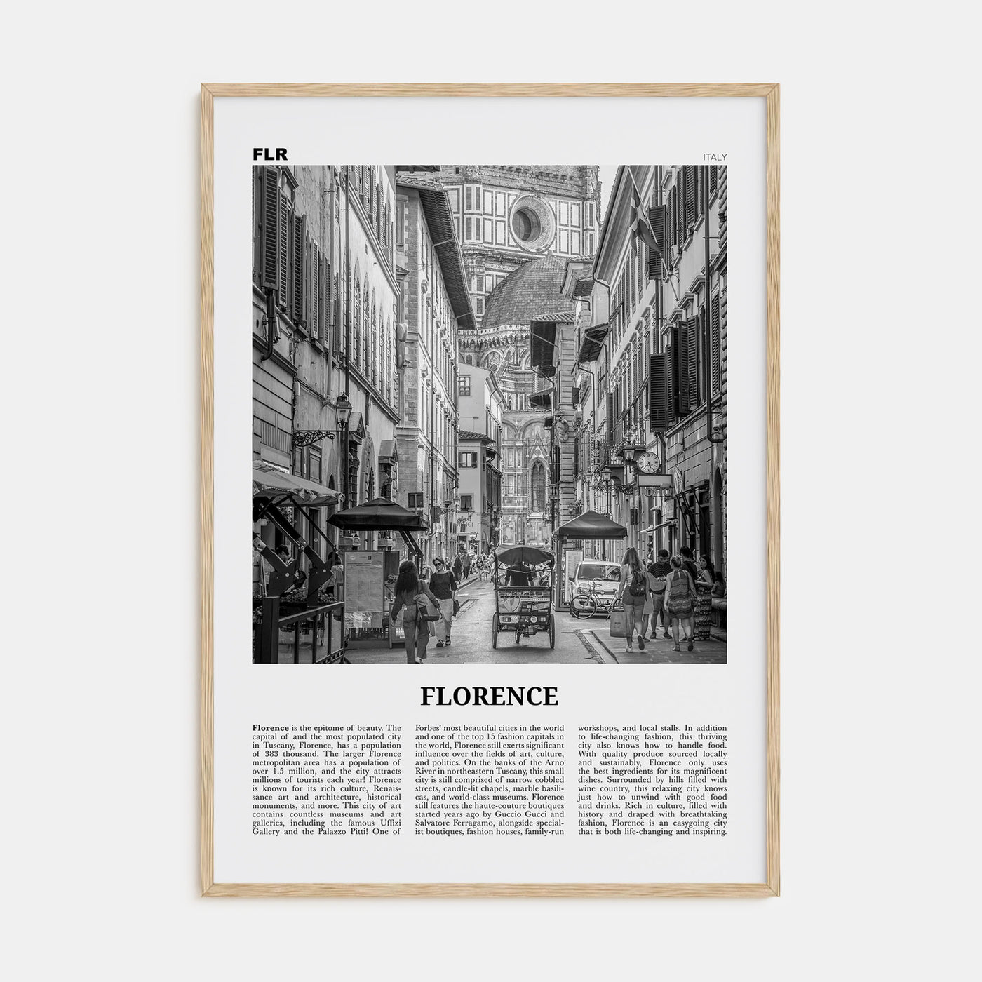 Florence Travel B&W No 3 Poster