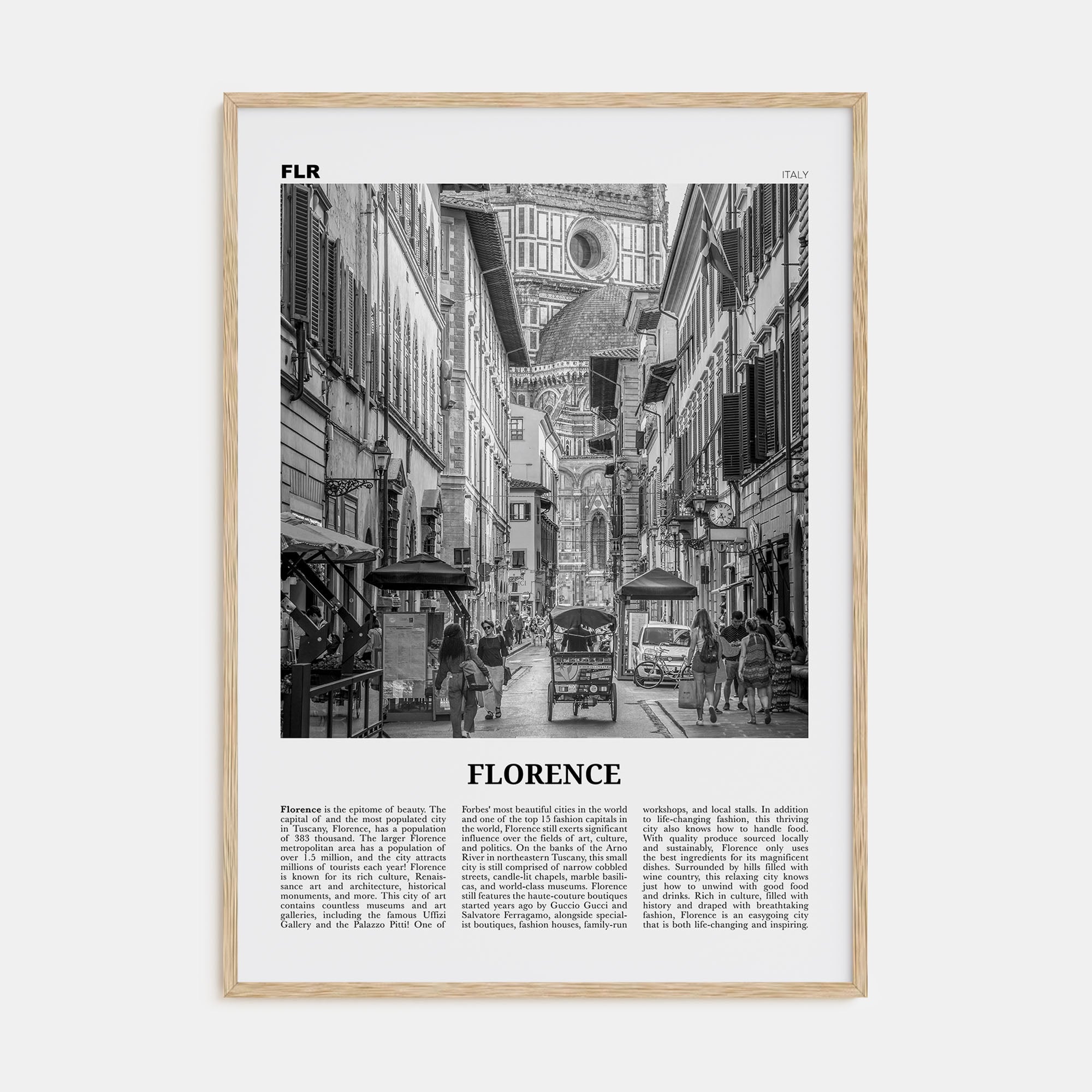 Florence Travel B&W No 3 Poster