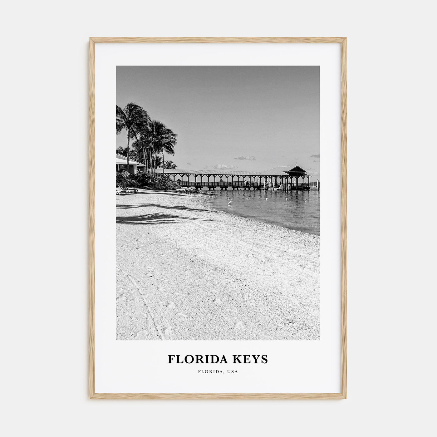 Florida Keys Portrait B&W Poster
