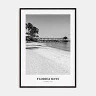 Florida Keys Portrait B&W Poster