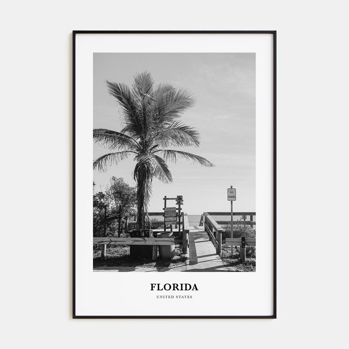 Florida Portrait B&W No 3 Poster