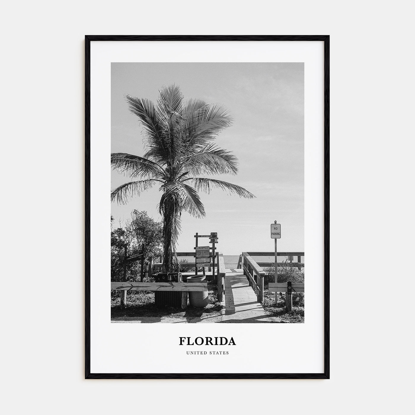 Florida Portrait B&W No 3 Poster