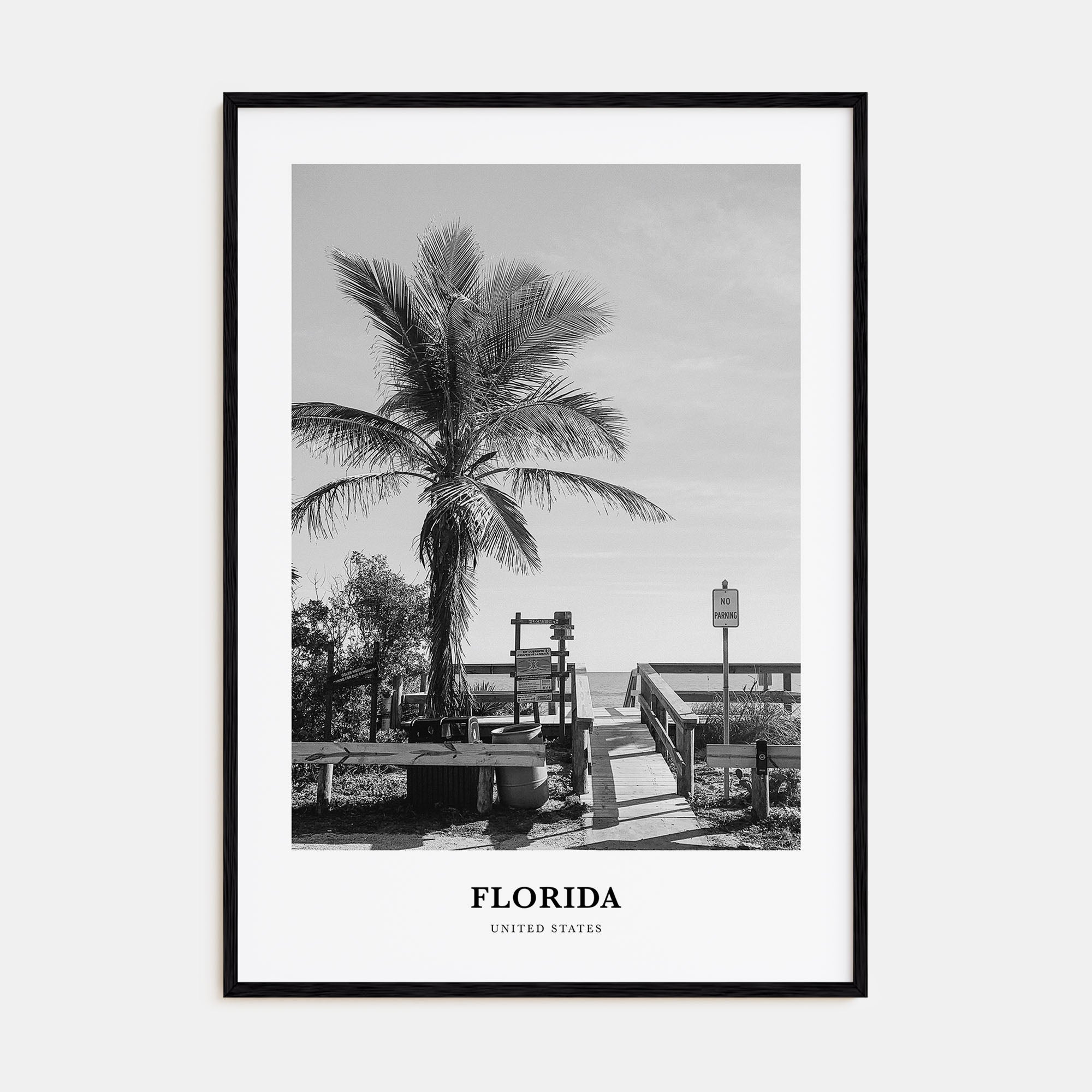 Florida Portrait B&W No 3 Poster
