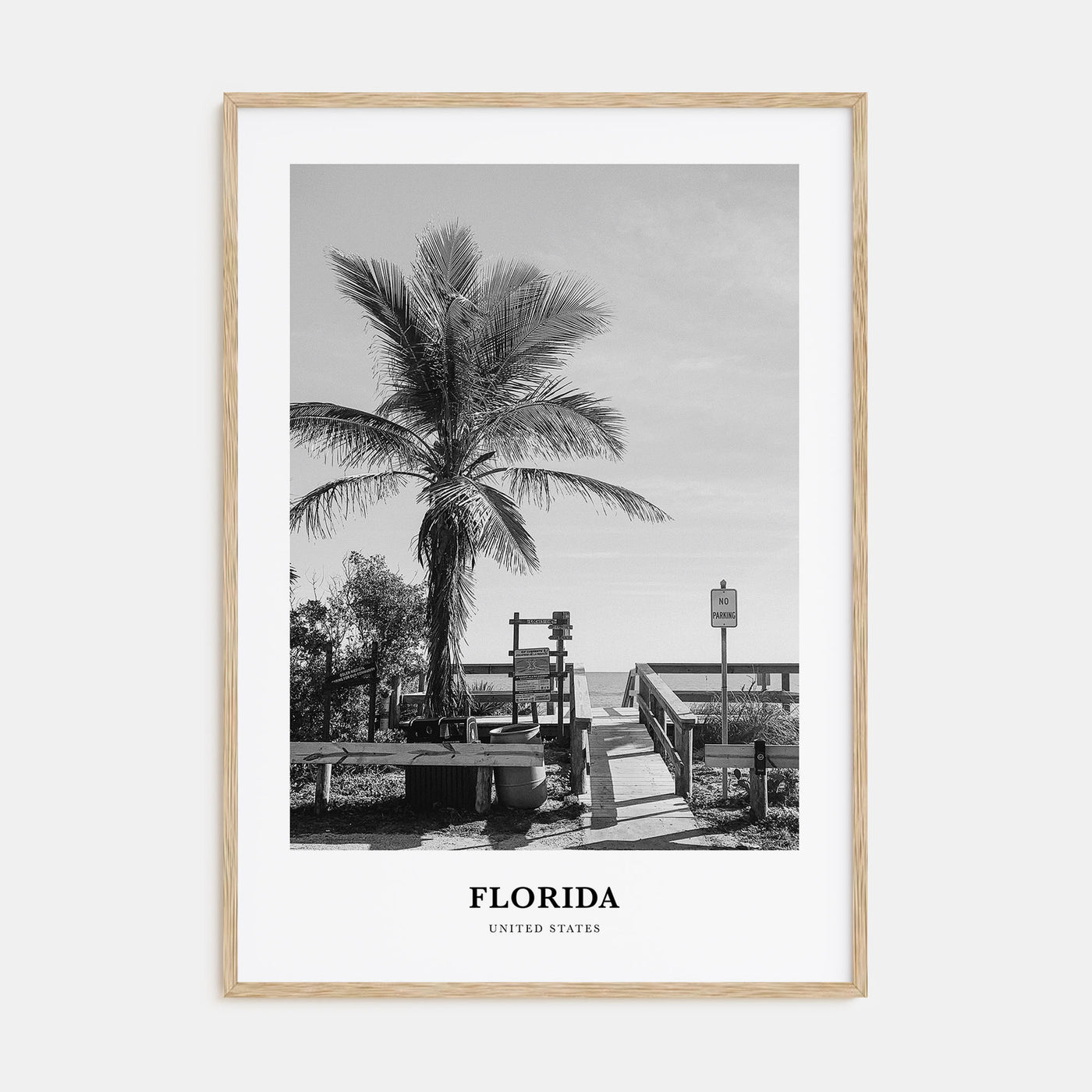 Florida Portrait B&W No 3 Poster