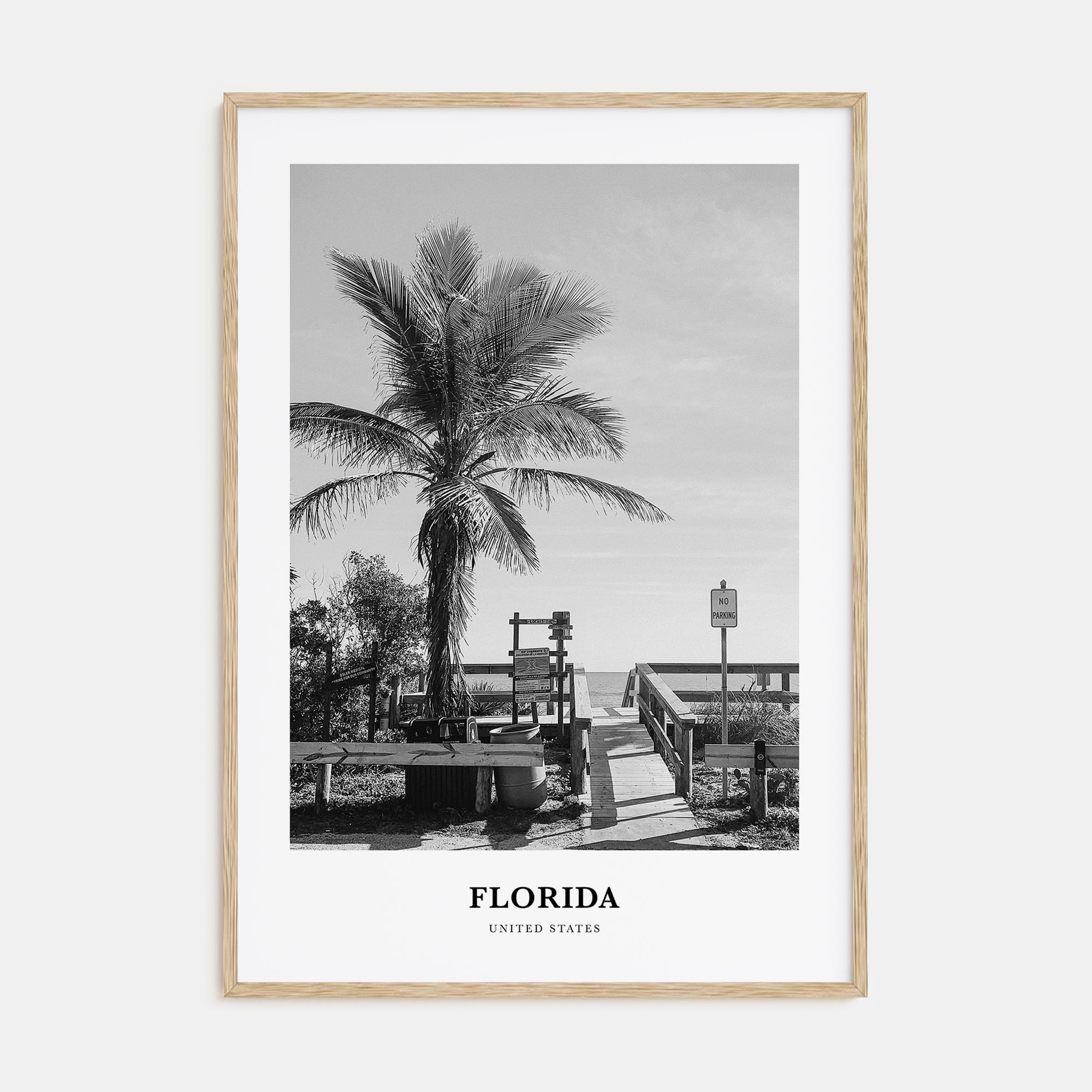 Florida Portrait B&W No 3 Poster