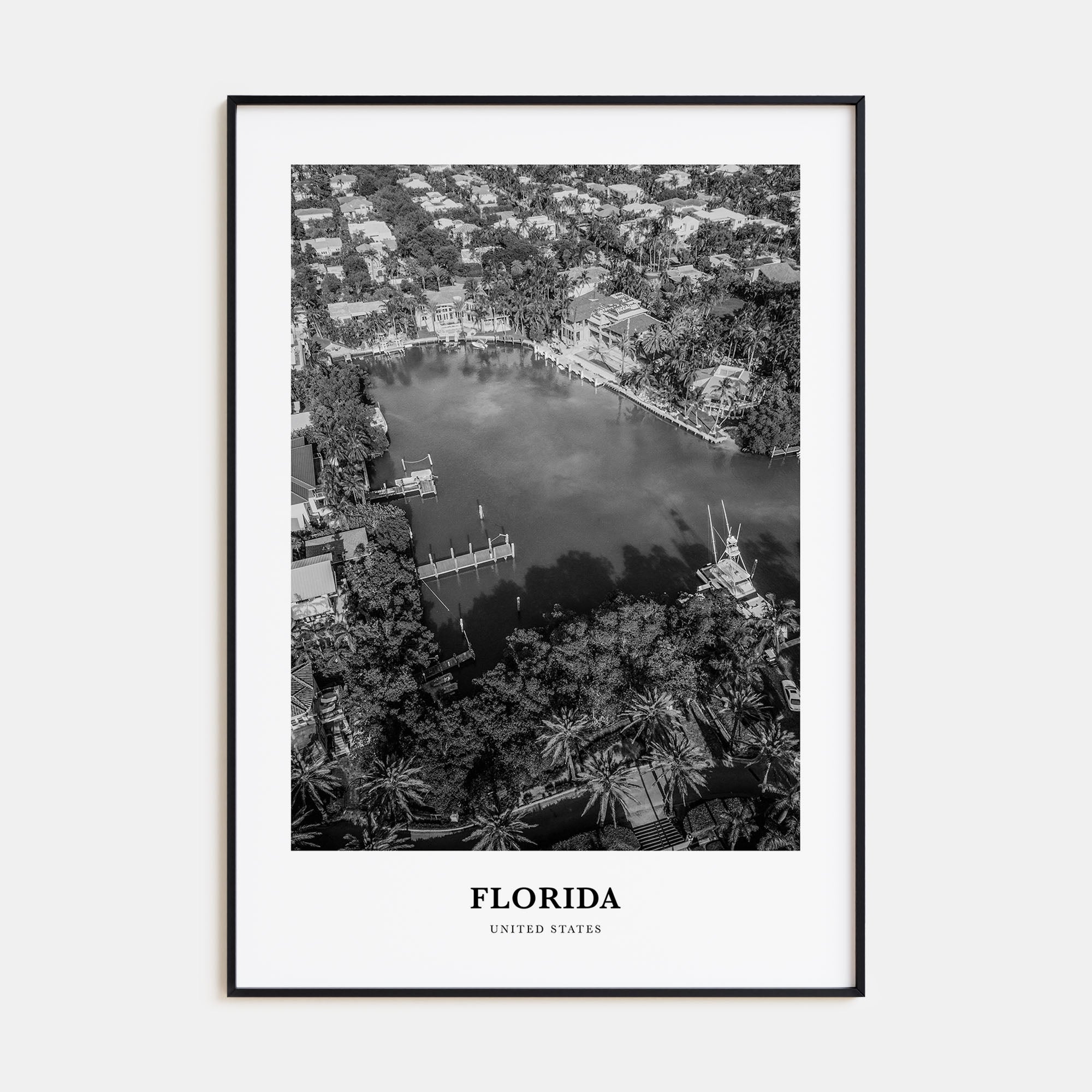 Florida Portrait B&W No 4 Poster