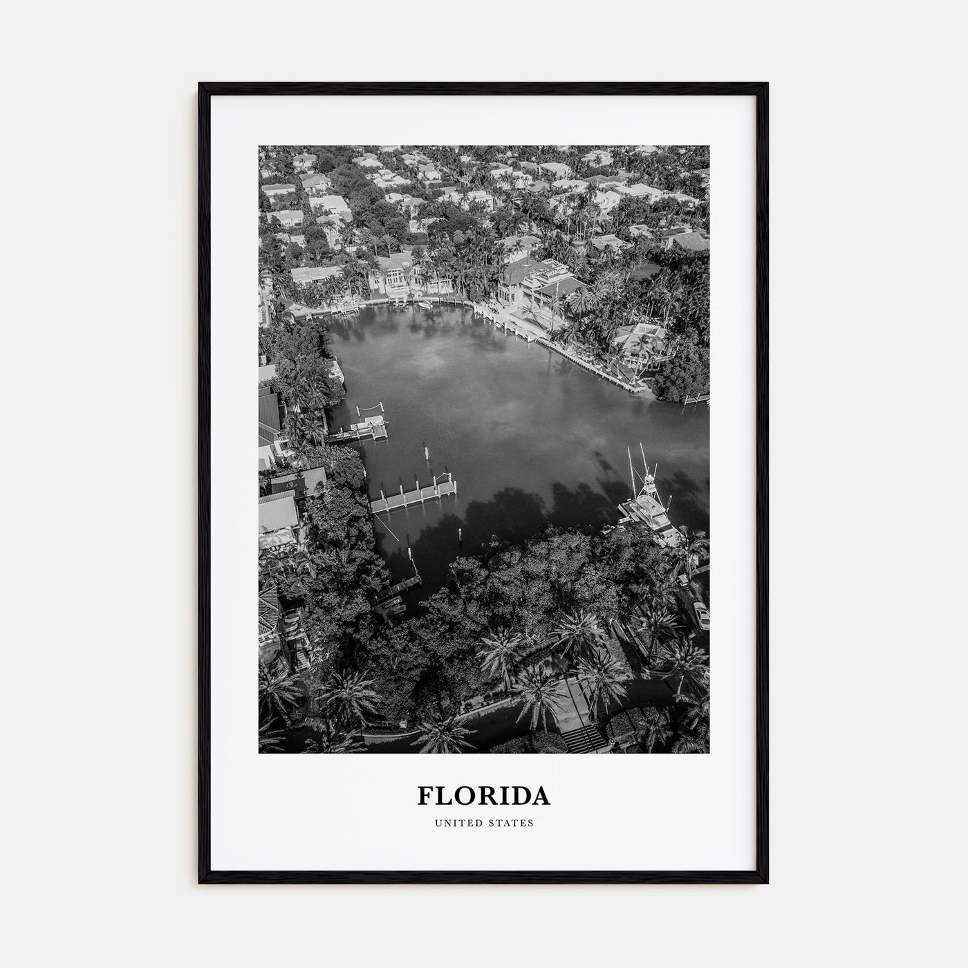 Florida Portrait B&W No 4 Poster