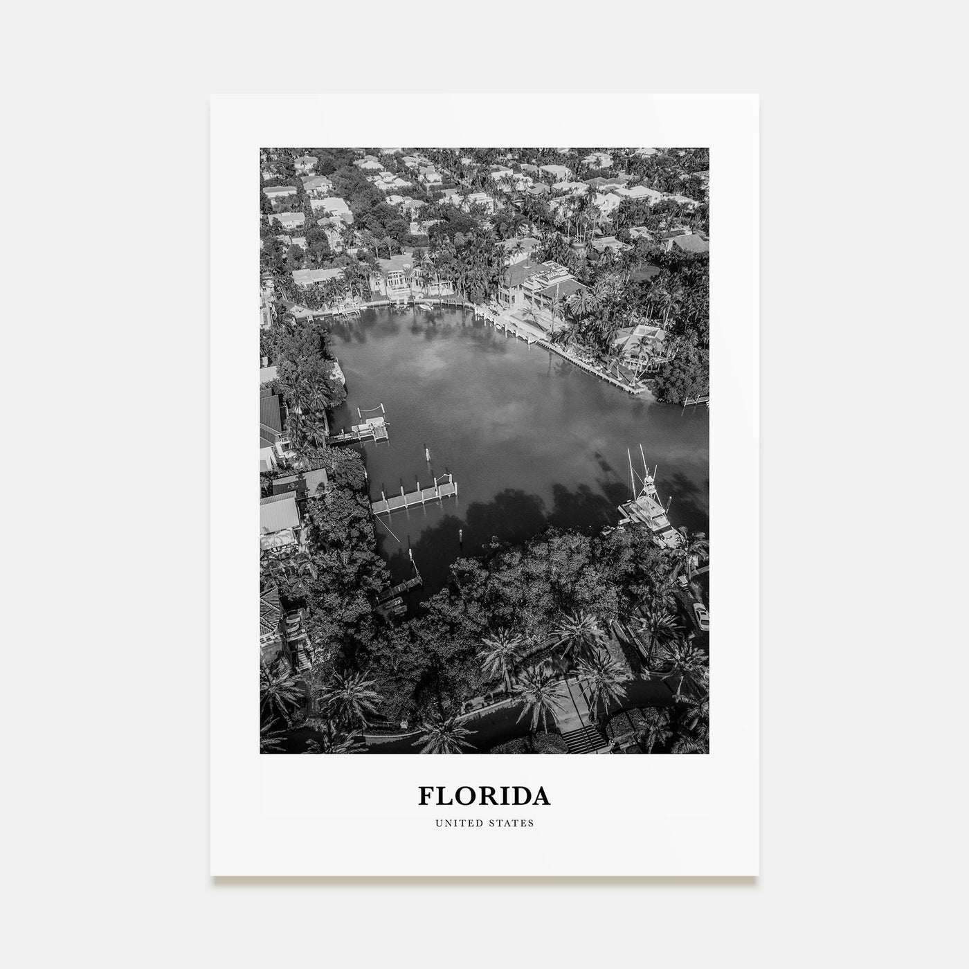 Florida Portrait B&W No 4 Poster