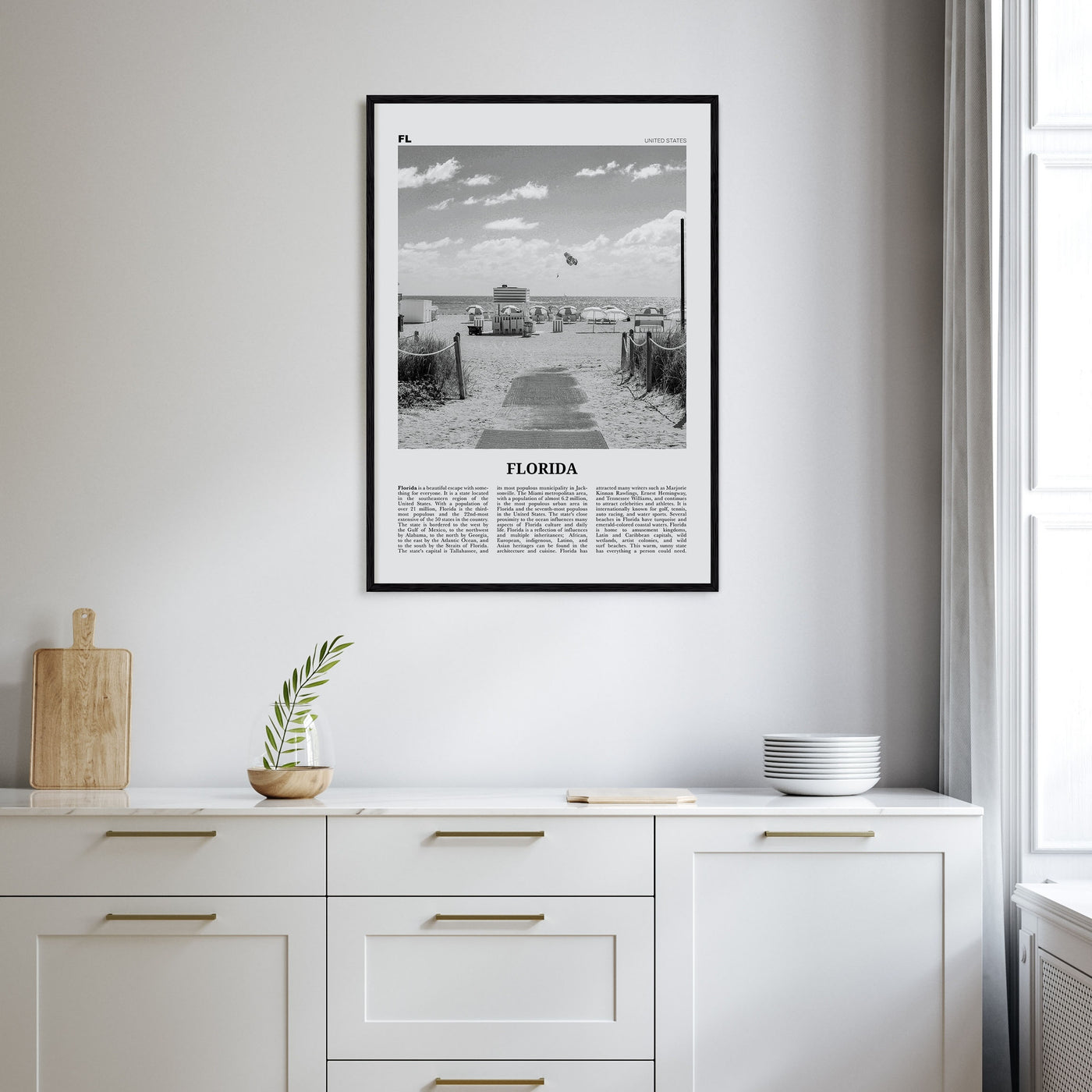 Florida Travel B&W No 2 Poster