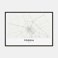 Foggia Map Landscape Poster