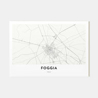 Foggia Map Landscape Poster