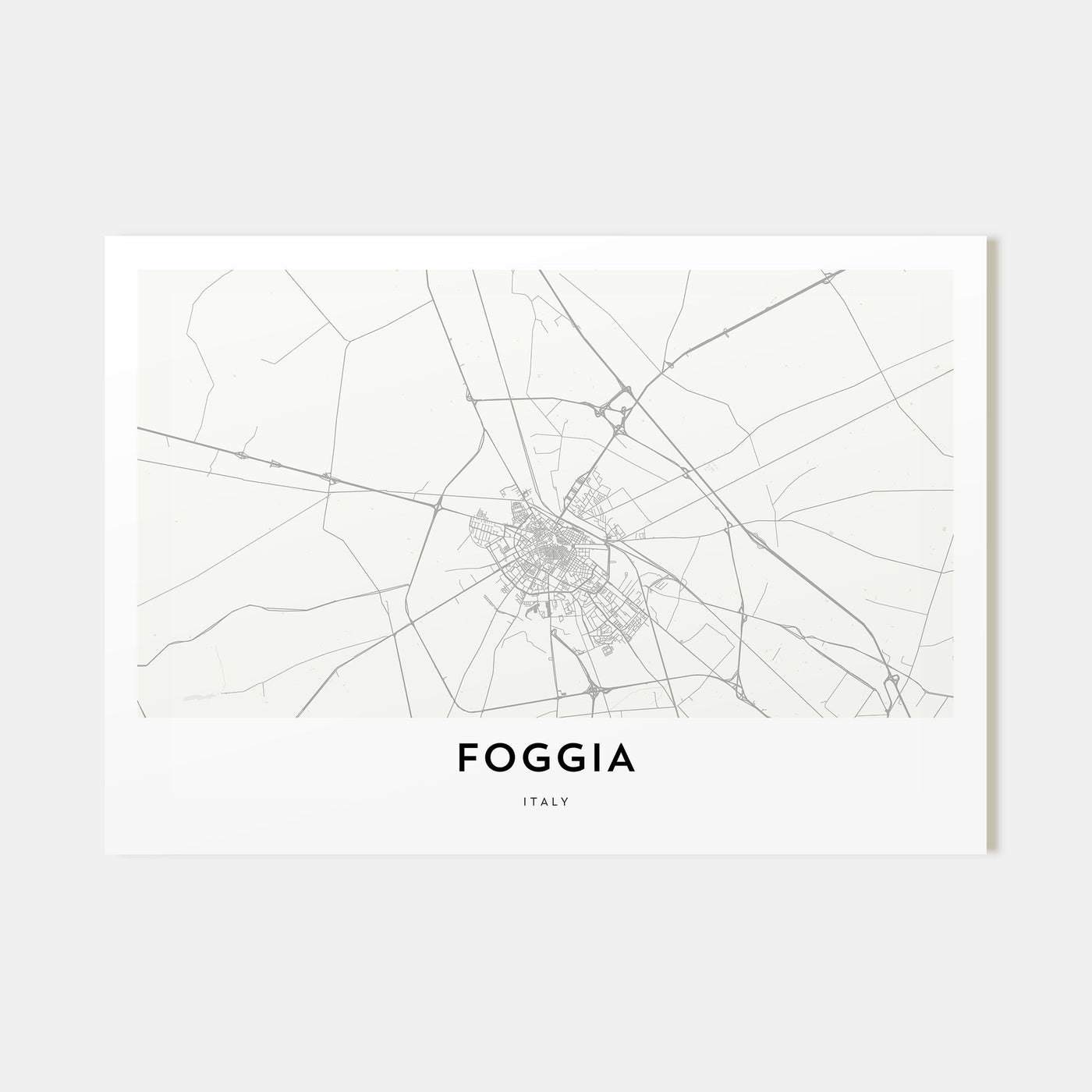 Foggia Map Landscape Poster