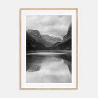 Foggy Lake Mountains Photo B&W No 1 Poster