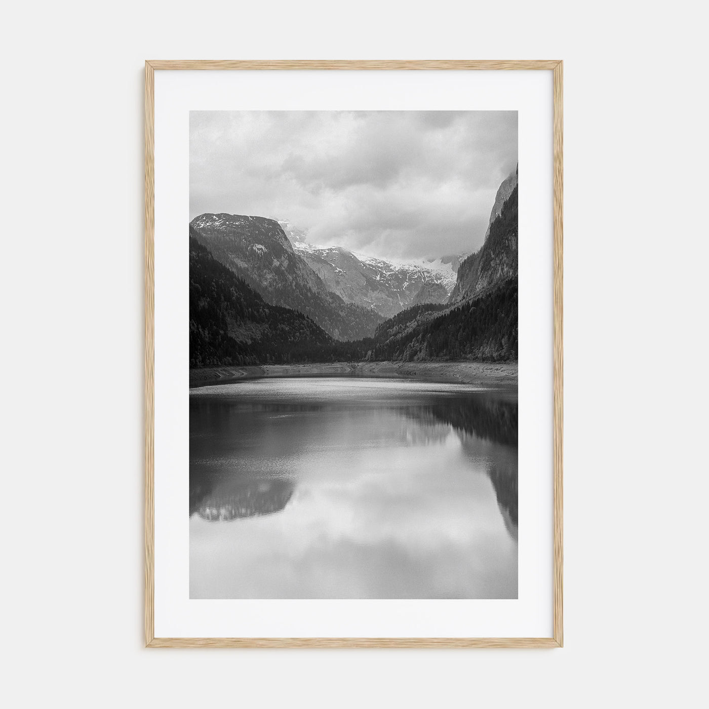 Foggy Lake Mountains Photo B&W No 1 Poster