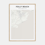 Folly Beach Map Portrait Poster