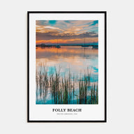 Folly Beach Portrait Color Poster
