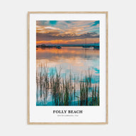 Folly Beach Portrait Color Poster
