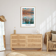 Folly Beach Portrait Color Poster