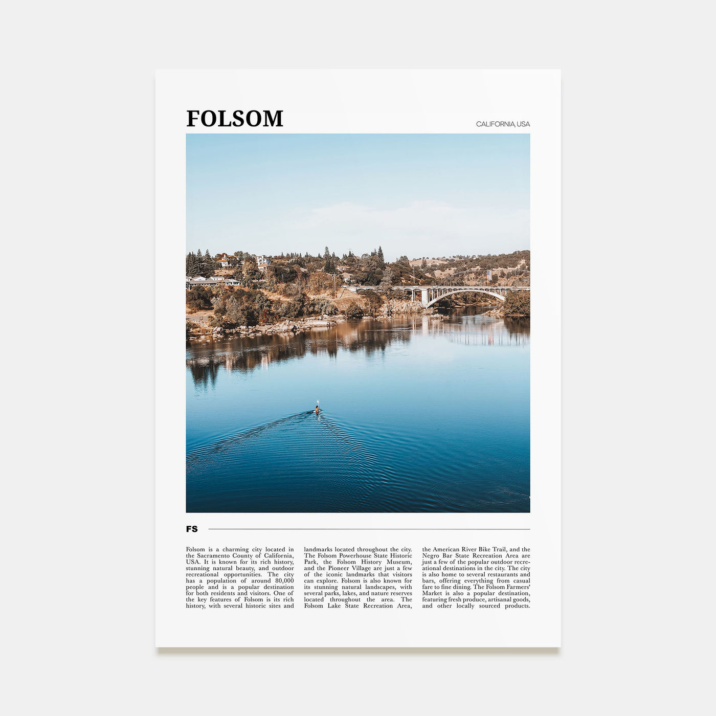 Folsom Travel Color Poster