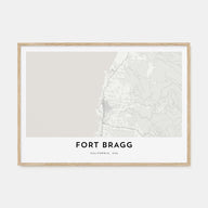 Fort Bragg Map Landscape Poster