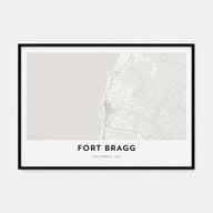 Fort Bragg Map Landscape Poster