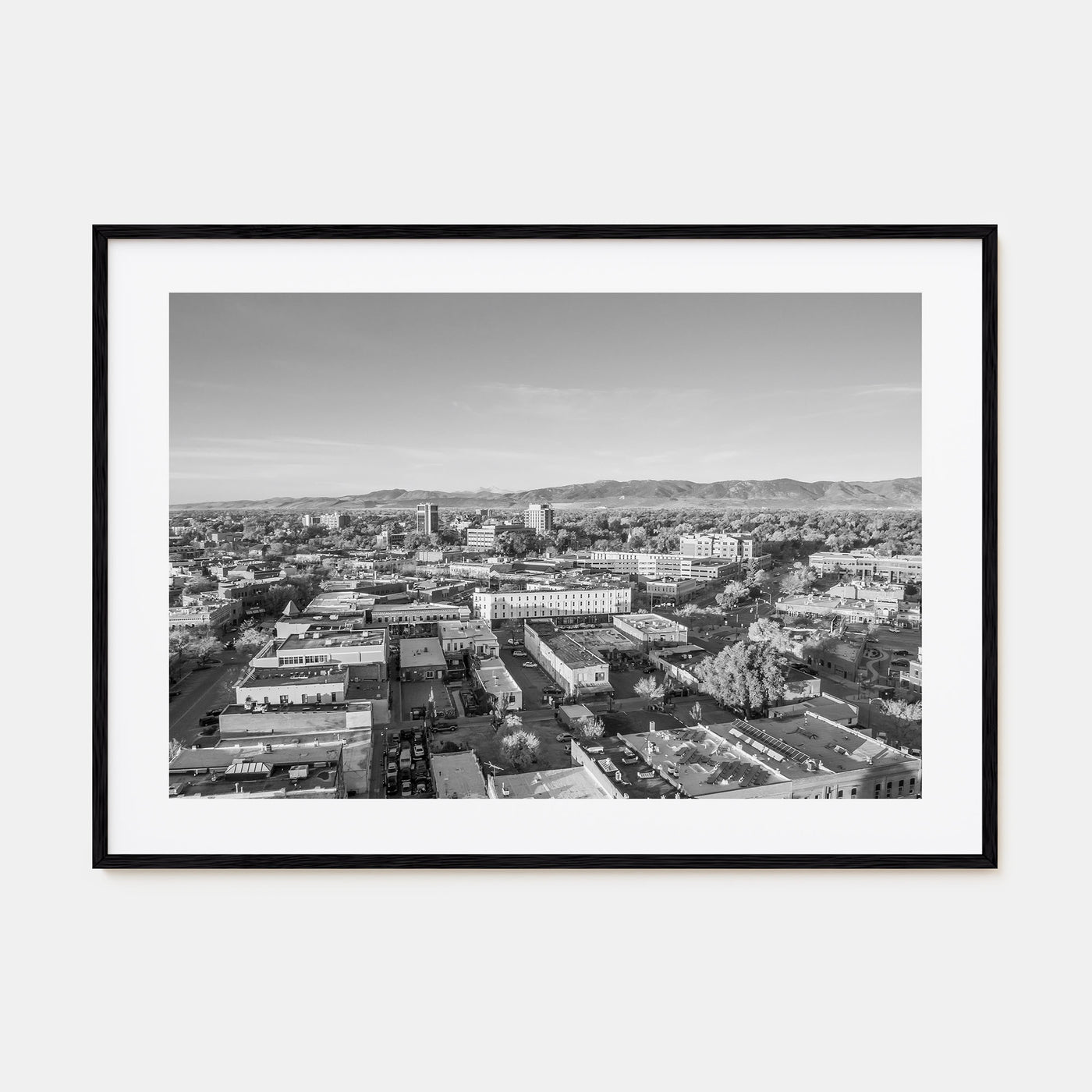 Fort Collins Landscape B&W Poster