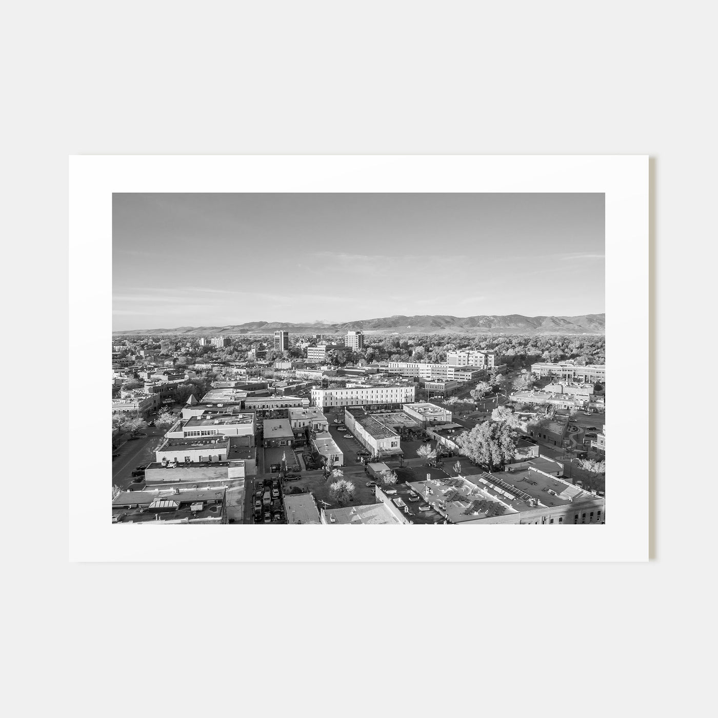 Fort Collins Landscape B&W Poster