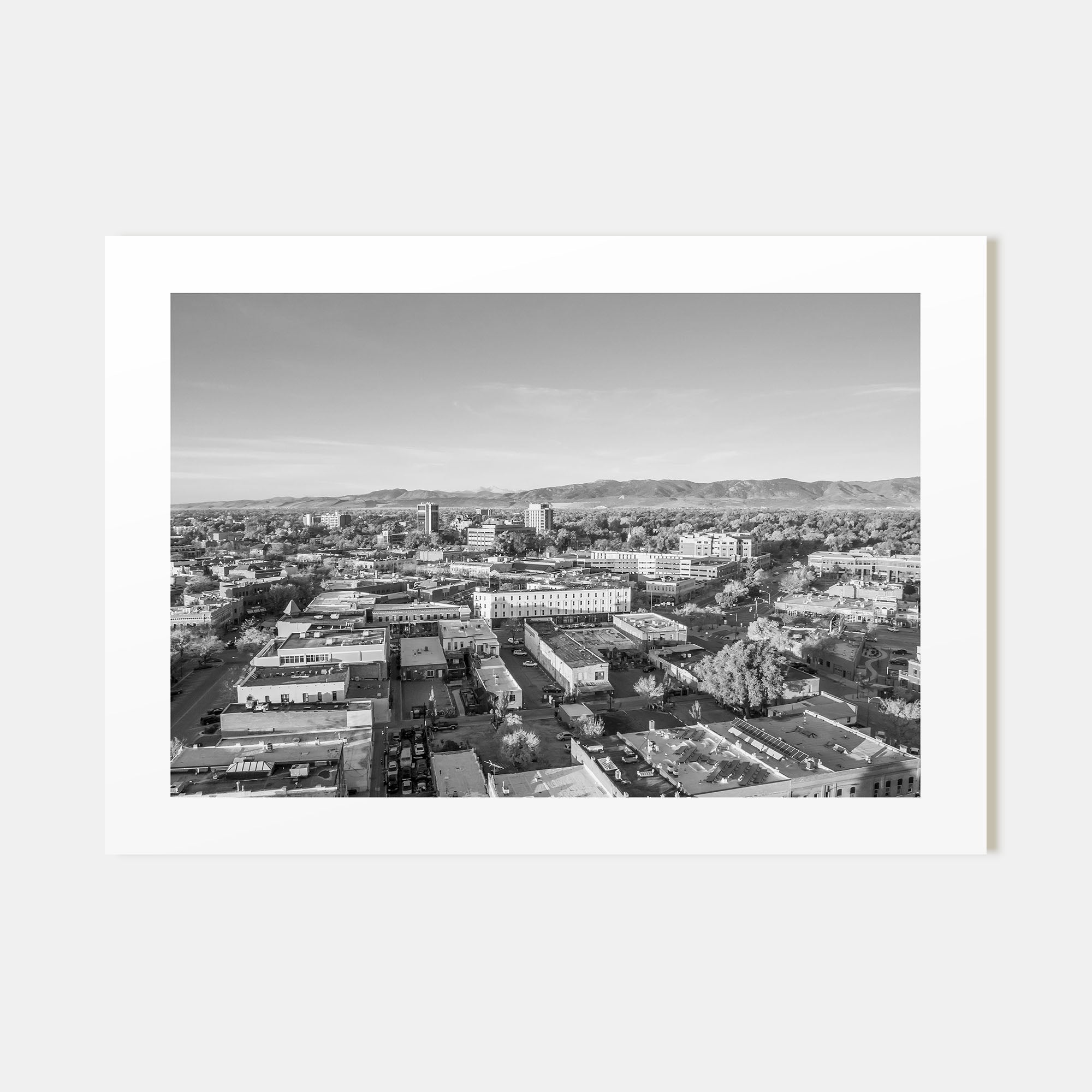 Fort Collins Landscape B&W Poster