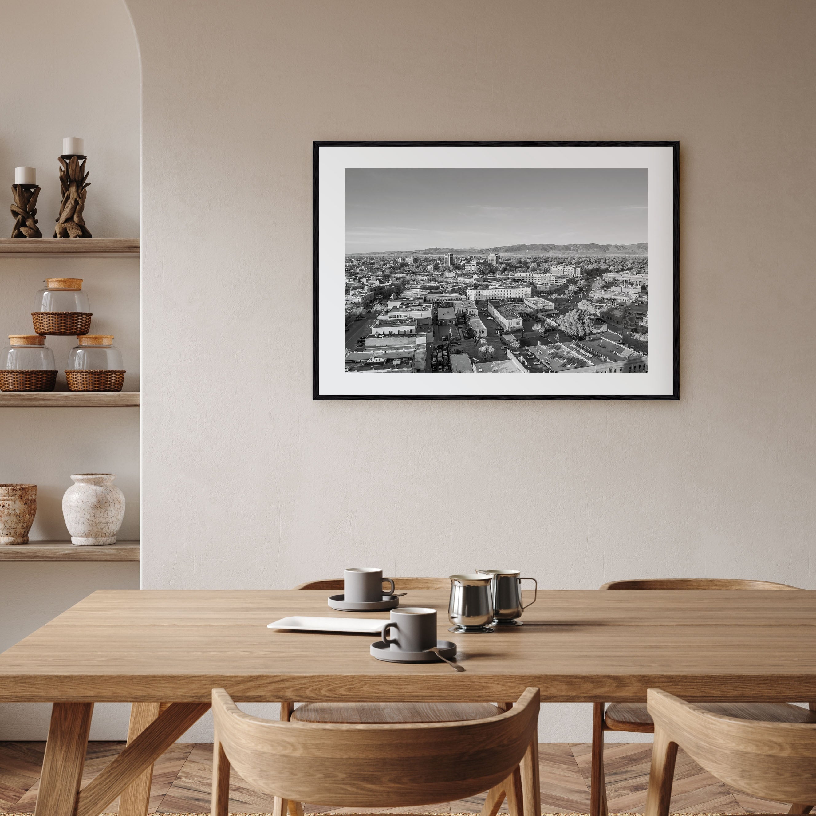 Fort Collins Landscape B&W Poster