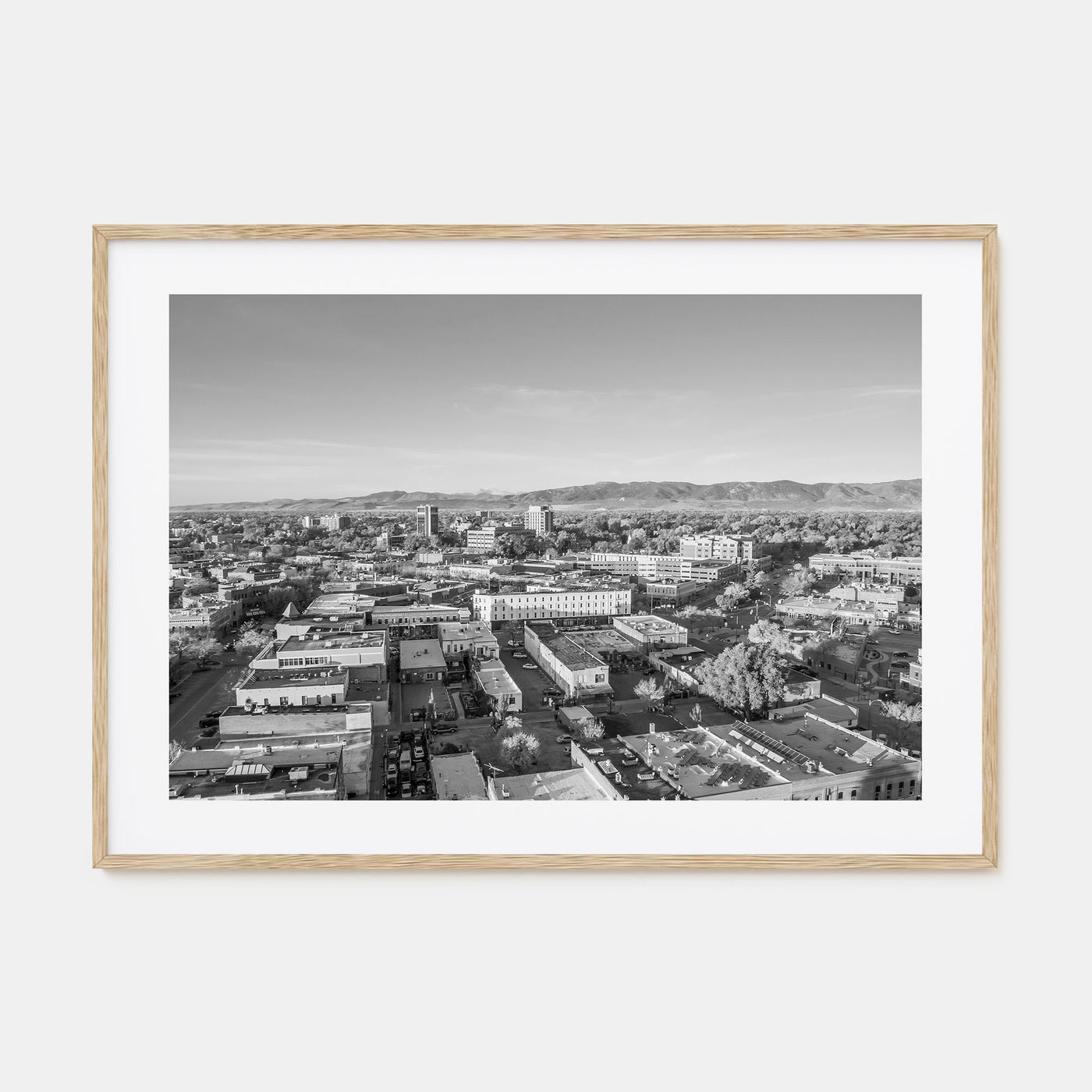 Fort Collins Landscape B&W Poster