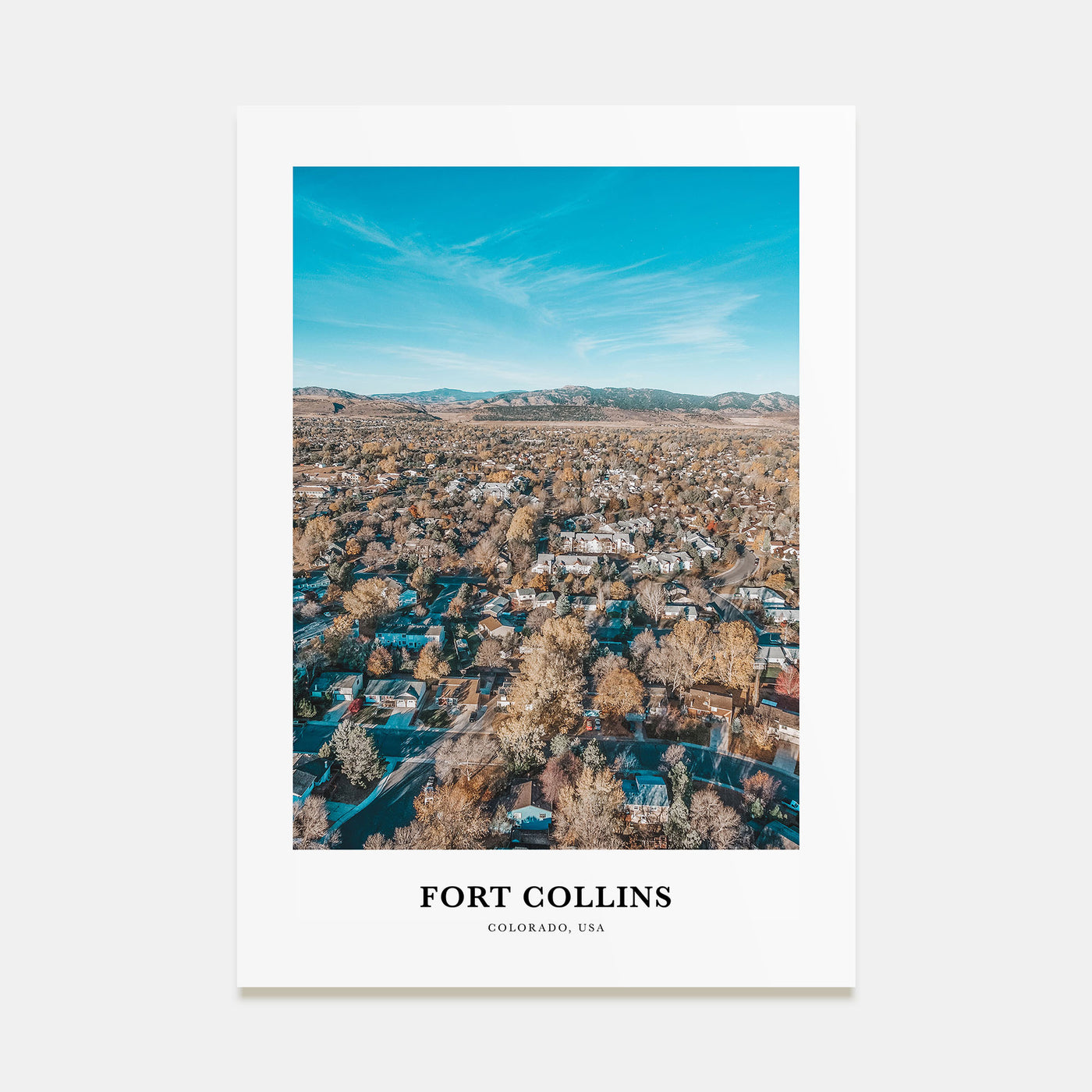 Fort Collins Portrait Color Poster