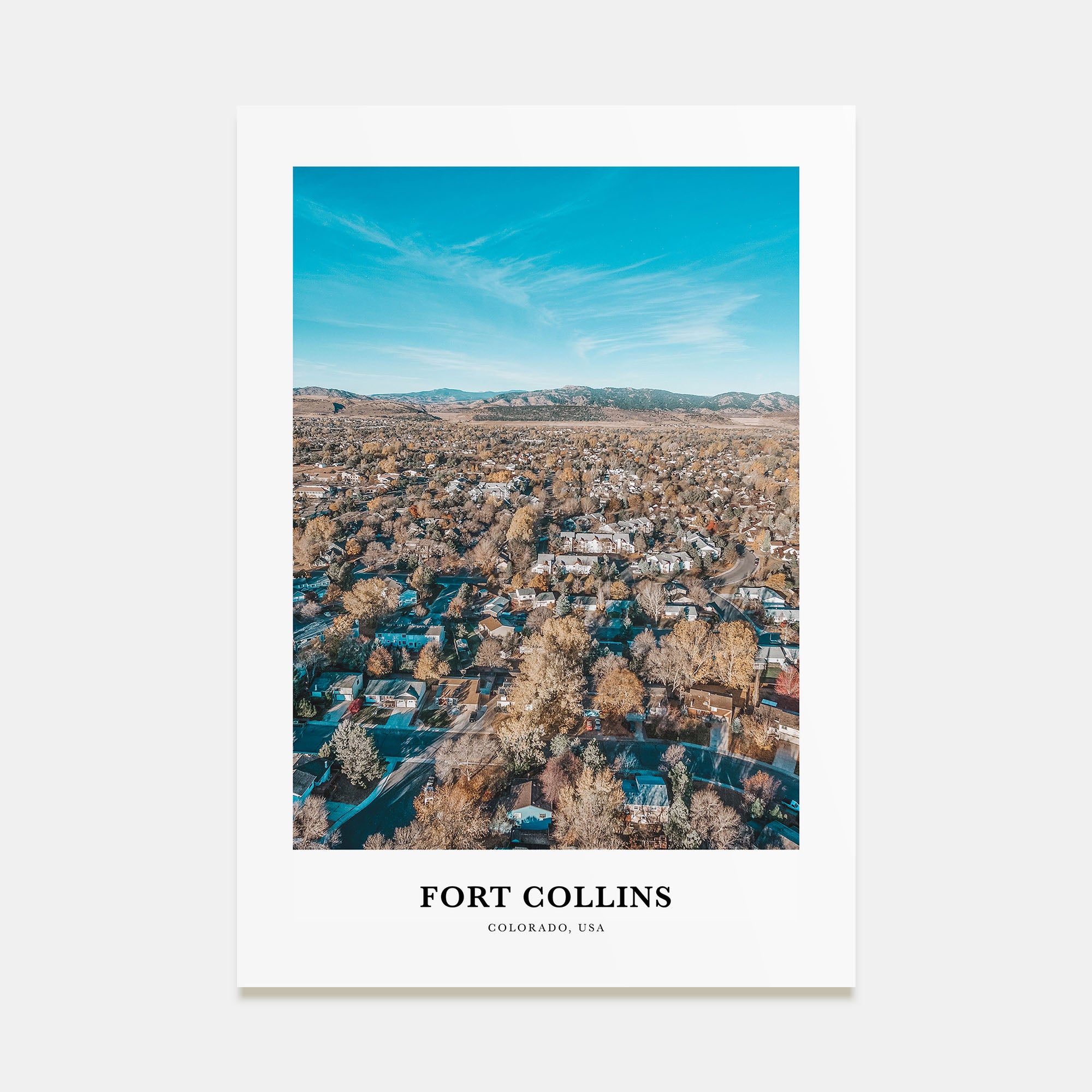 Fort Collins Portrait Color Poster