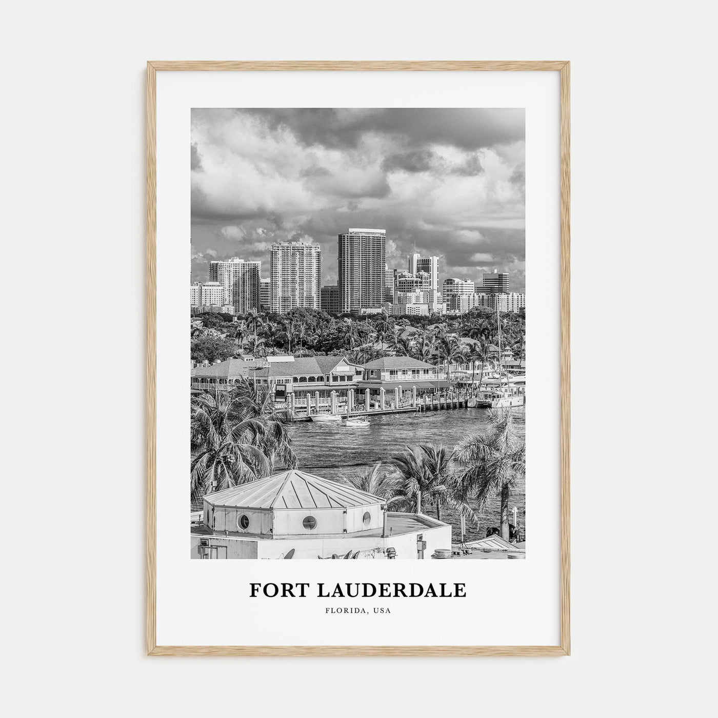 Fort Lauderdale Portrait B&W No 2 Poster