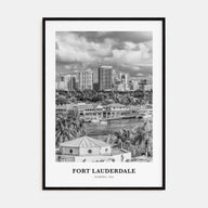 Fort Lauderdale Portrait B&W No 2 Poster