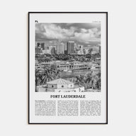 Fort Lauderdale Travel B&W No 1 Poster