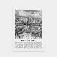 Fort Lauderdale Travel B&W No 1 Poster