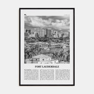 Fort Lauderdale Travel B&W No 1 Poster
